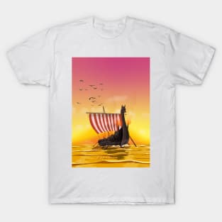 Viking Long Boat T-Shirt